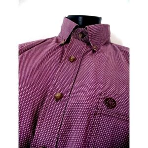 Wrangler Western L Sleeve Purple/White , Plaid Buttons Shirt Men's Size XL/XXL?
